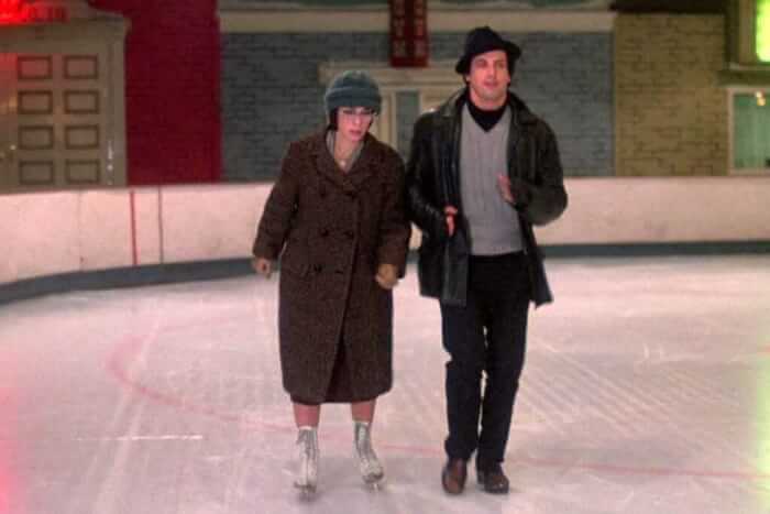Iconic Movie Scenes, Rocky And Adrian Ice Skating In An Empty Rink In ‘Rocky’