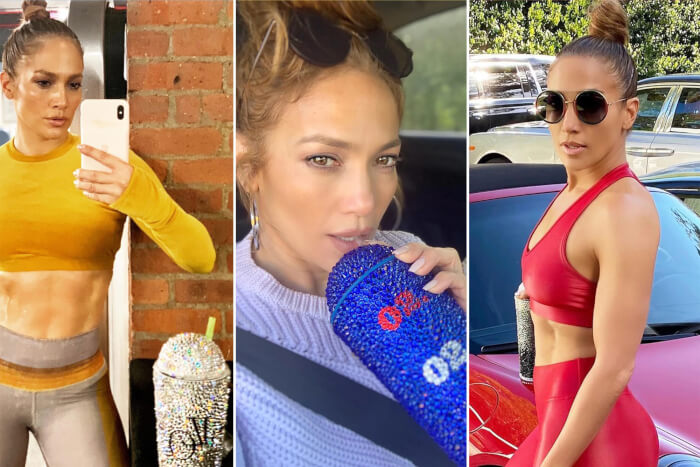 Jennifer Lopez has a personalized Swarovski cup made for whatever project she's working on at the moment