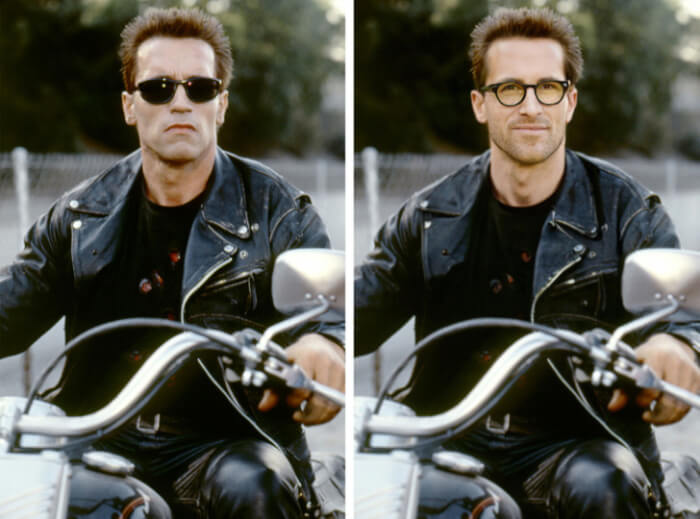 Looks Of Characters From '90s Movies, Ryan Reynolds in the role of the Terminator In Terminator 2, 90s movies characters