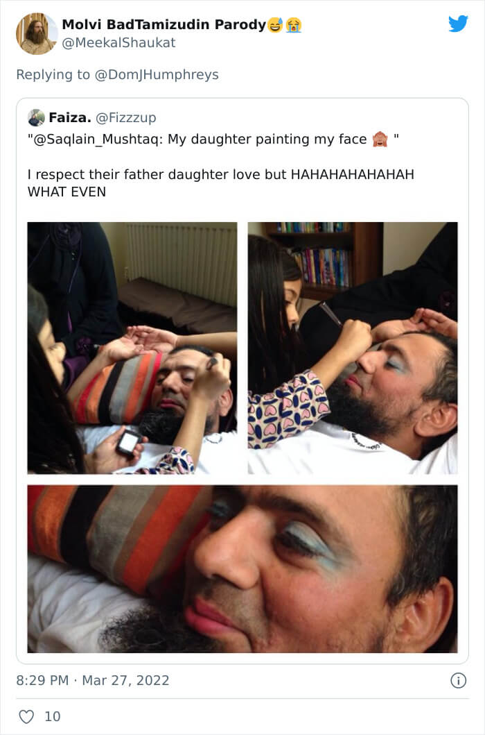 Makeup Experiences Of Dads, funny selfie photo