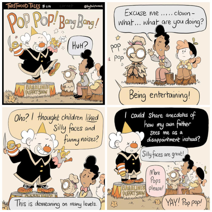 Classical Comics, Bagalini's Puppet Show bytwistwood, twist comic