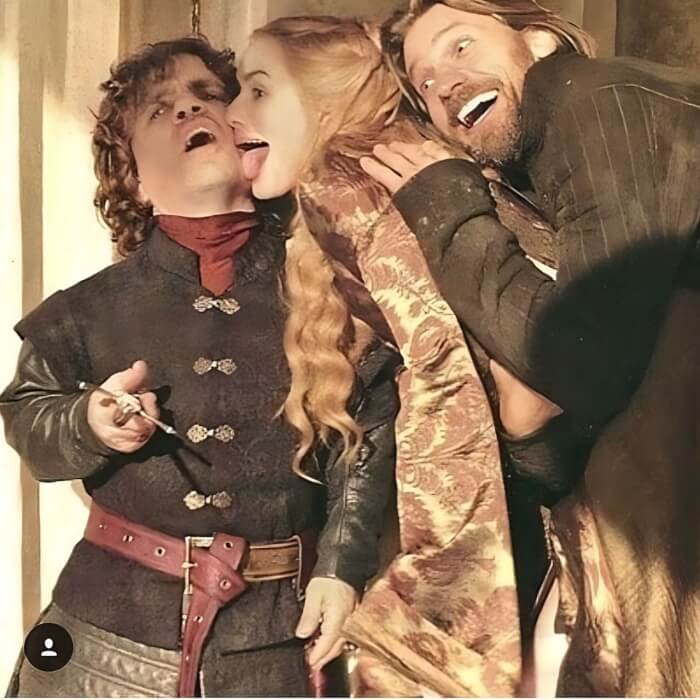 Lannister Siblings On the Set of Game of Thrones