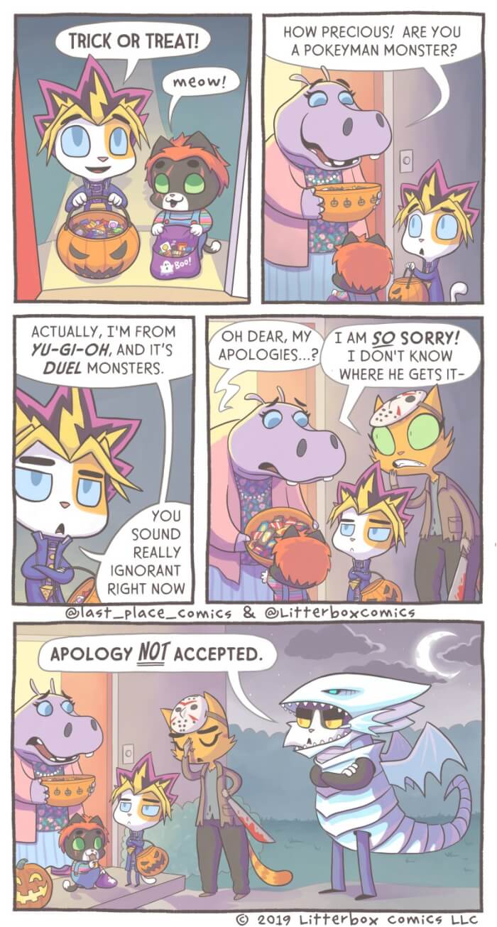 Kitty Comics, Happy Halloween, kitty comics, litter box comics