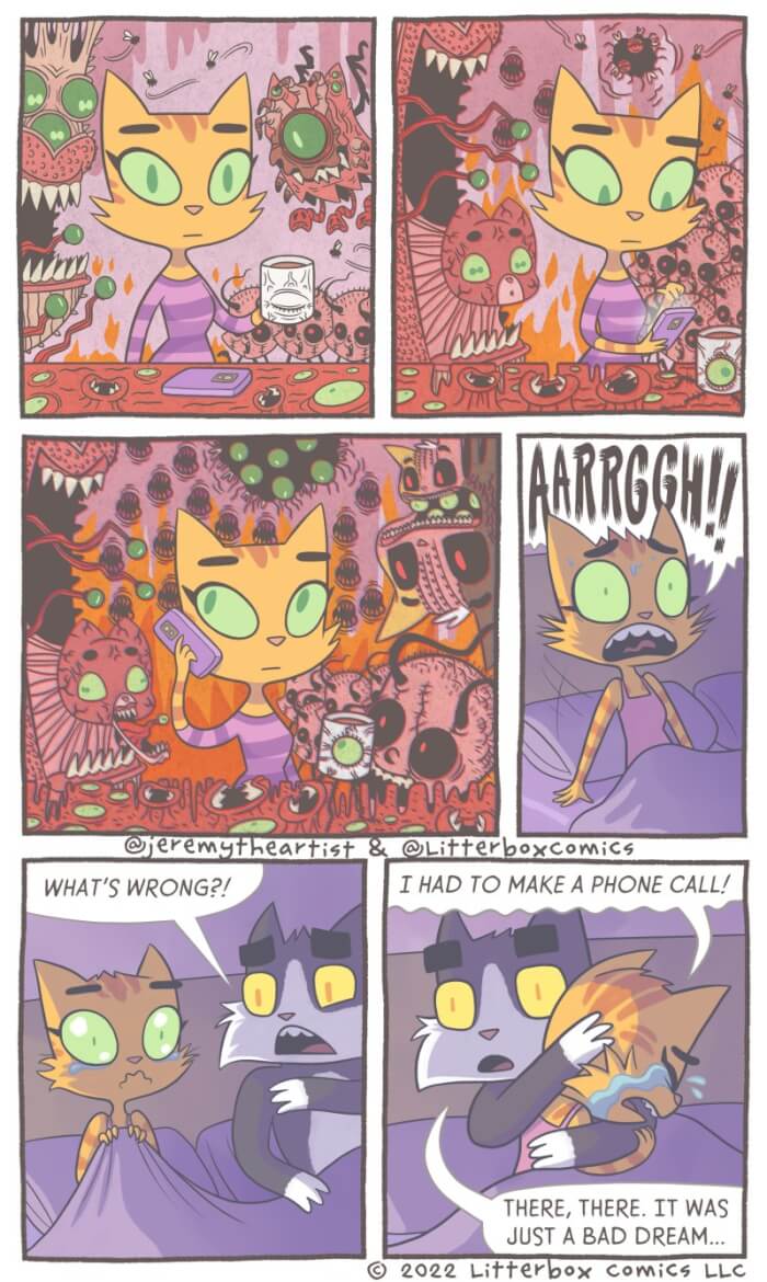 Kitty Comics, Nightmare, kitty comics, litter box comics