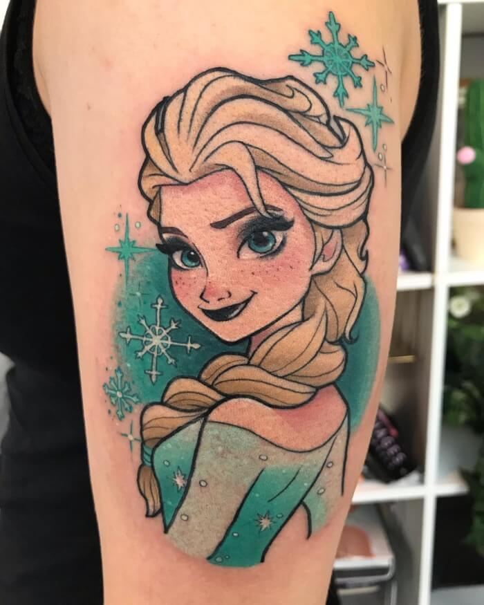 disney tattoos, Elsa from "Frozen"
