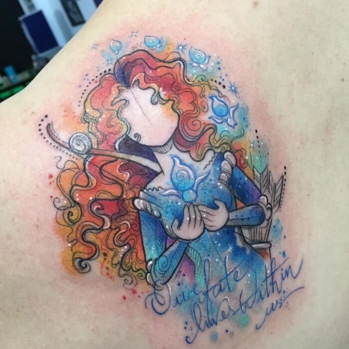 disney tattoos, Princess Merida from "Brave"