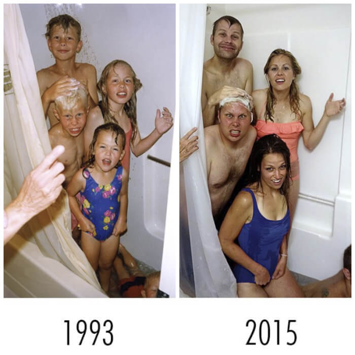 remake photos from childhood