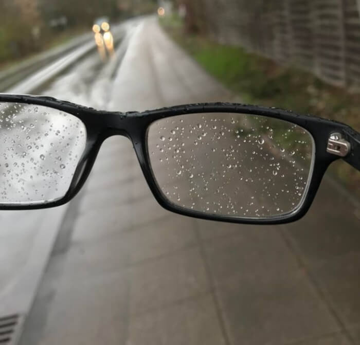 Glasses and a rainy day