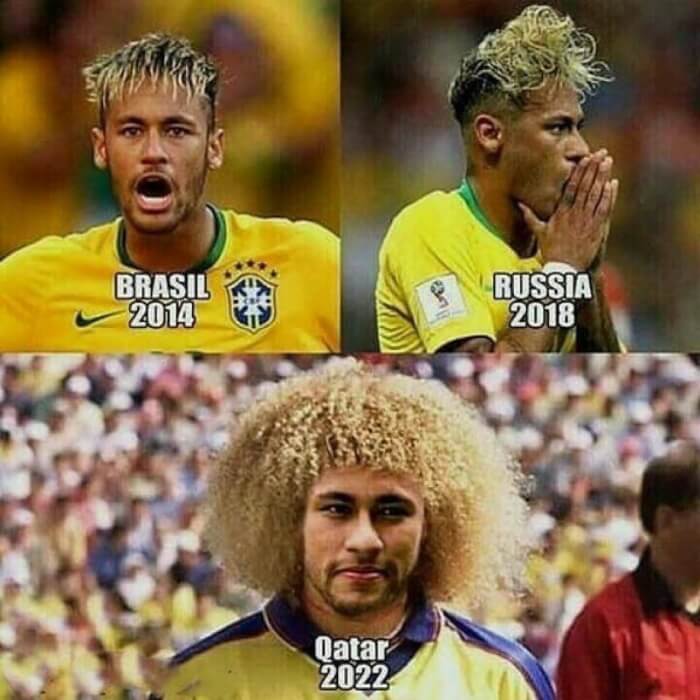 Neymar's predicted hair