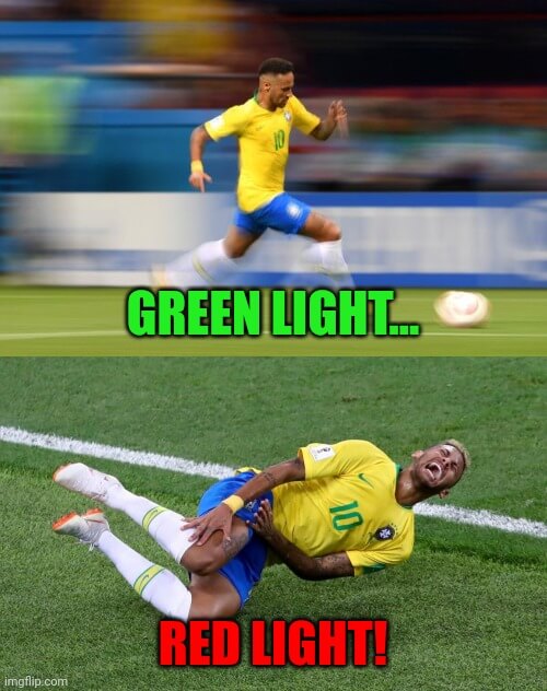 Neymar and traffic lights