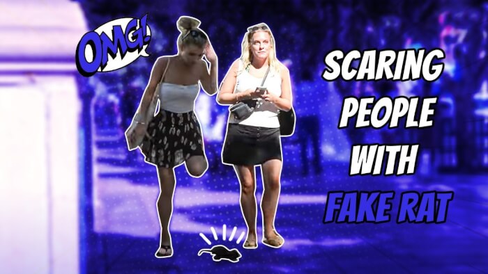 Scaring People With Fake Rat