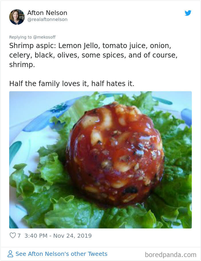Shrimp Aspic, funny candle memes, Weird Thanksgiving Dishes