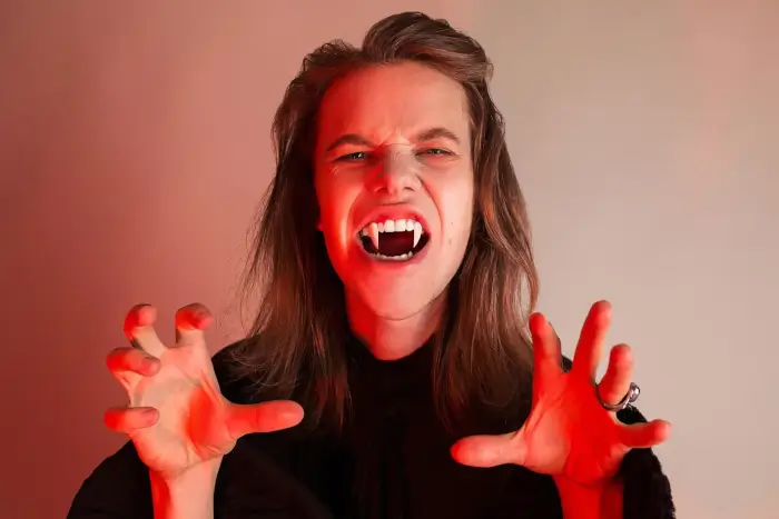 DIY vampire fangs 