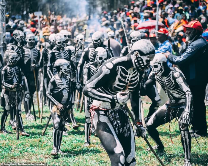 Chimbu Skeleton Dancers - Papa New Guinea