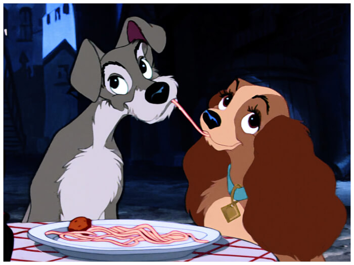 The famous spaghetti moment and the kiss between Lady and the Tramp almost didn’t happen