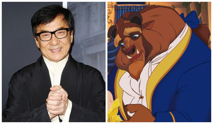 Jackie Chan was the voice of the Chinese version of Beauty and the Beast