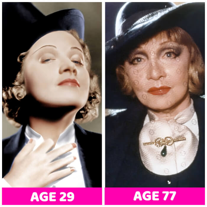 Hollywood female stars Marlene Dietrich
