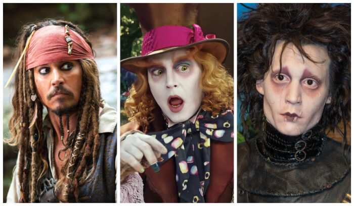 movie stars who play the same character Johnny Depp: An Eccentric Guy In Makeup emma bug johnny love, johnny depp