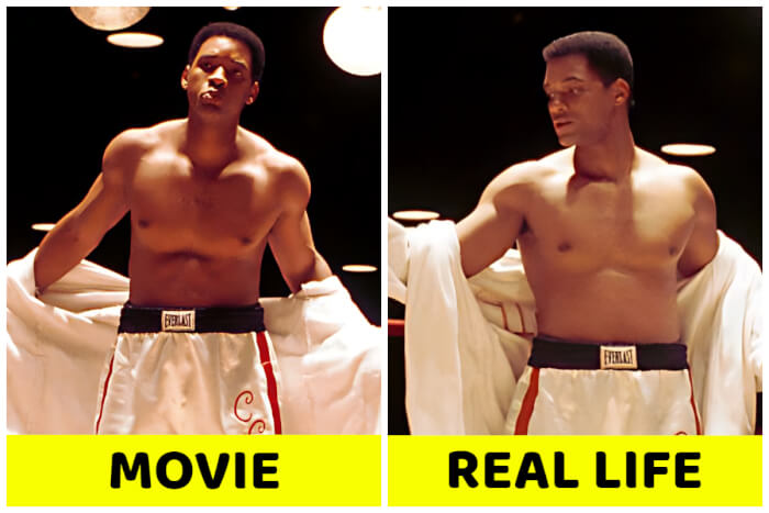 images of the historical figures Will Smith as Muhammad Ali, Ali