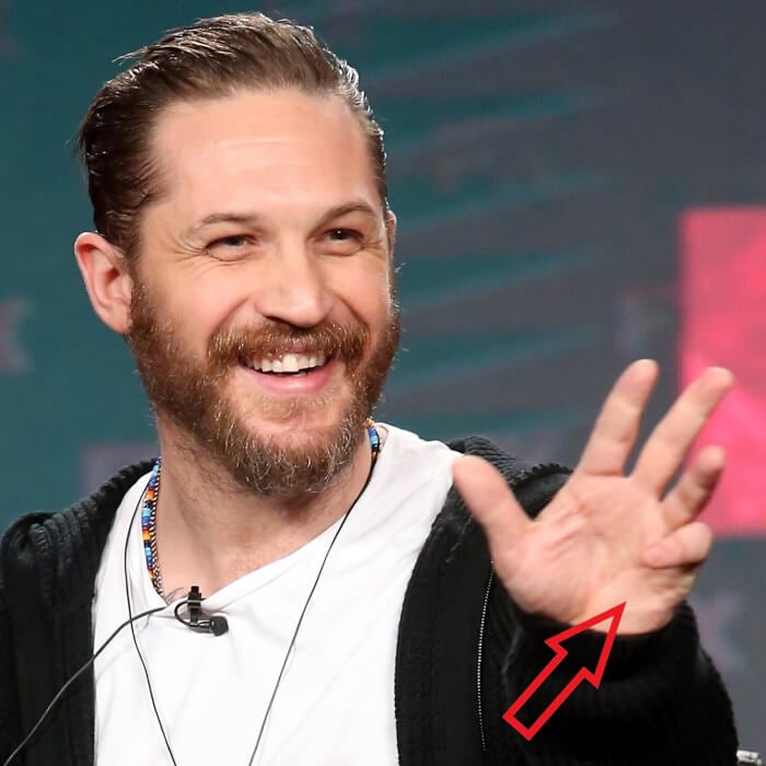 Tom Hardy’s Permanently Curled Pinky