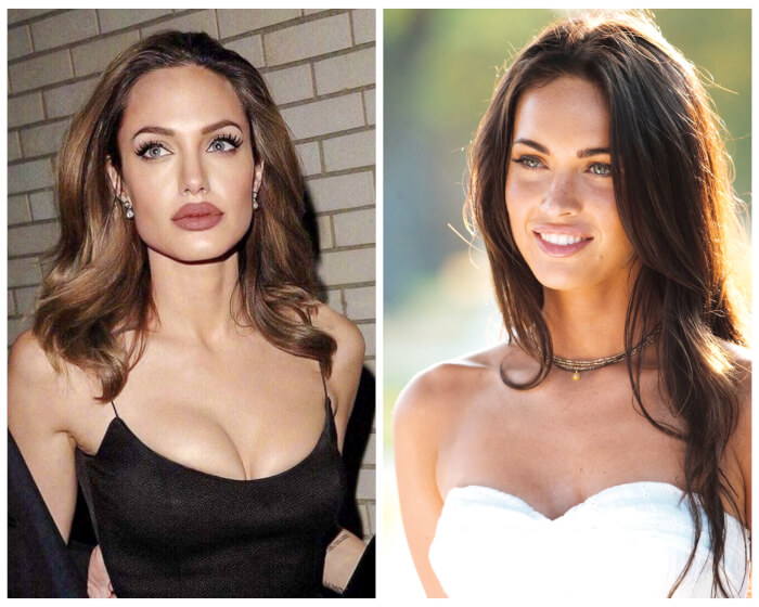 celebrity duos that look nearly identical Angelina Jolie and Megan Fox