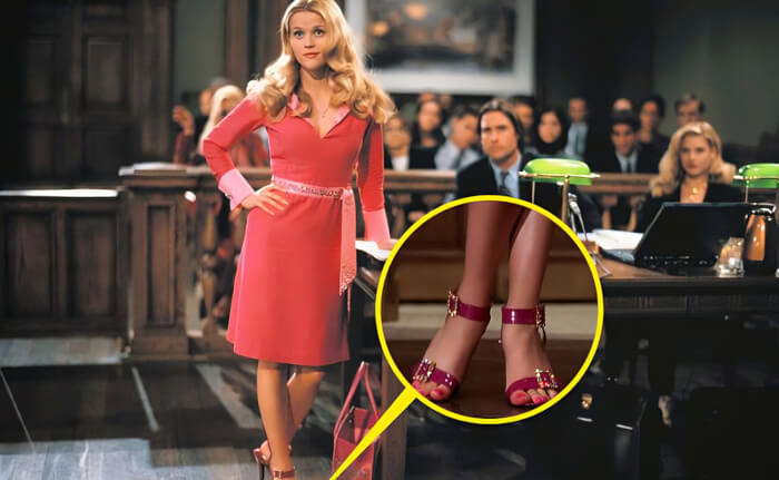 Elle Woods’ Pink High-heeled Sandals In Legally Blonde