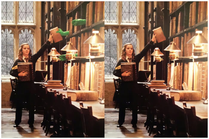 movie behind-the-scenes  The Book Floating Scene In Harry Potter