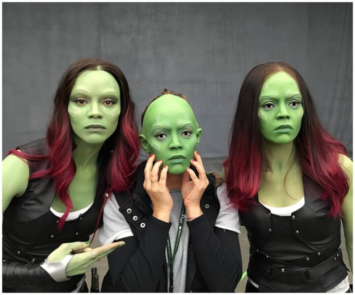 movie behind-the-scenes  Gamora’s Masks On The Set Of Guardians of the Galaxy