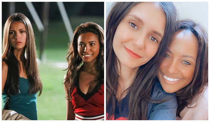 Elena Gilbert and Bonnie Bennett from The Vampire Diaries