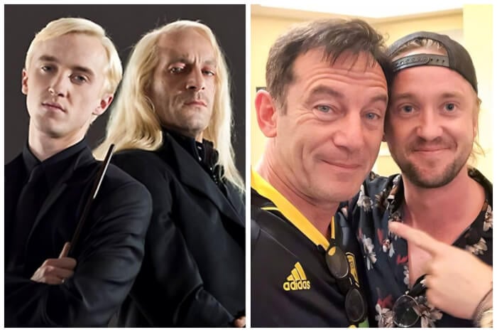 Draco Malfoy and Lucius Malfoy from Harry Potter and the Goblet of Fire