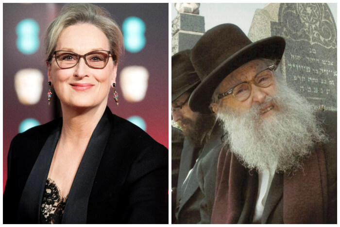 actors mastered the art of disguise Meryl Streep as Rabbi in Angels in America