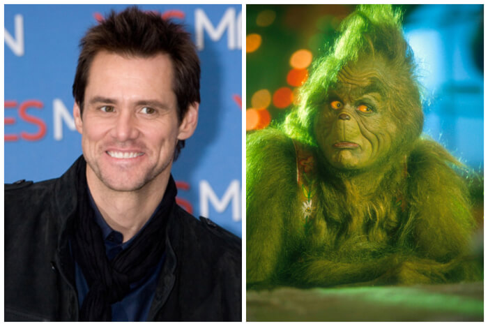 Jim Carrey in Grinch in How the Grinch Stole Christmas
