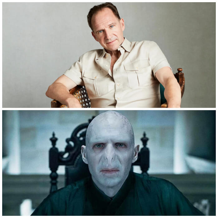 Ralph Fiennes as Voldemort in Harry Potter