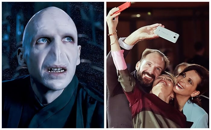 villains onscreen but are cuties Ralph Fiennes - Voldemort
