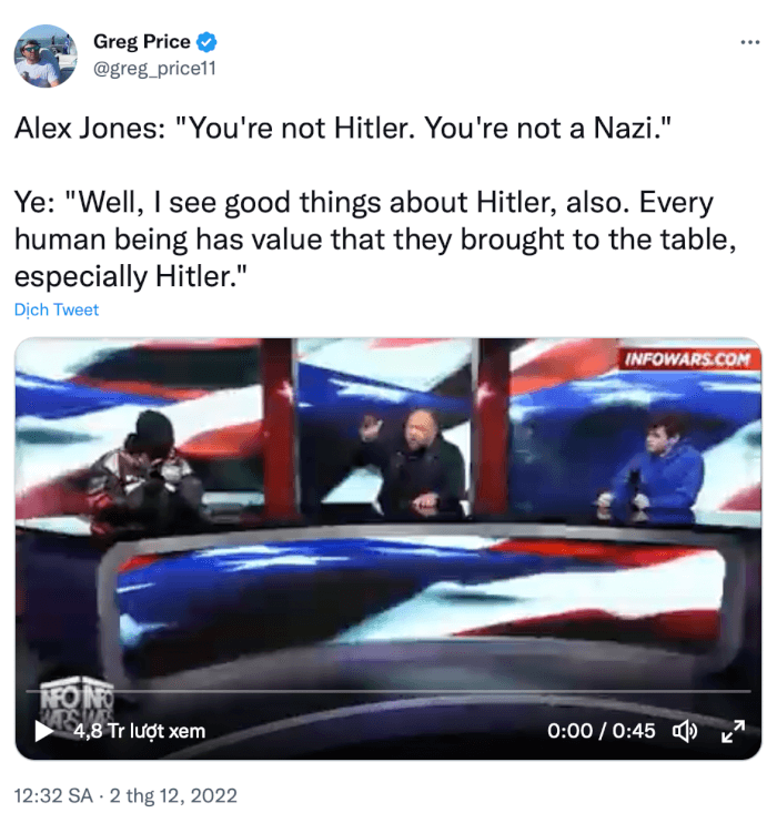 West Says "I Loves Hitler".