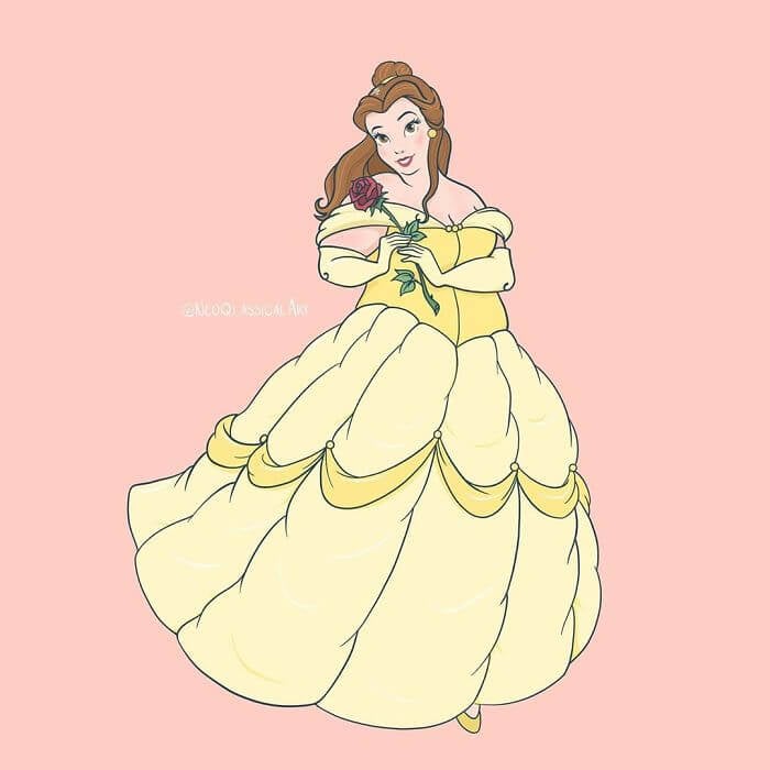 Disney Princesses as Plus-Sized