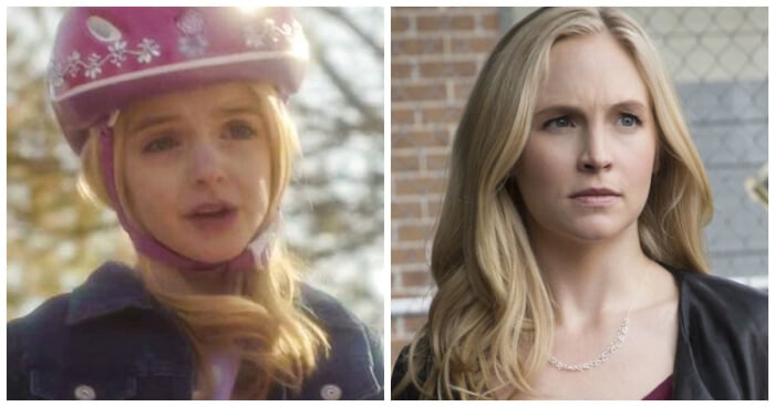 girl plays the younger versions Little Caroline in The Vampire Diaries