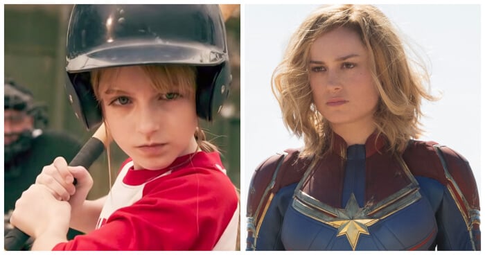 girl plays the younger versions Young Carol in Captain Marvel