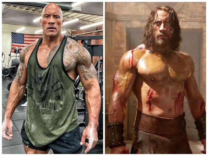 actors who gained weight The Rock — Hercules
