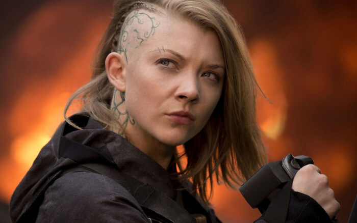 actors shaved their heads Cressida In The Hunger Games: Mockingjay