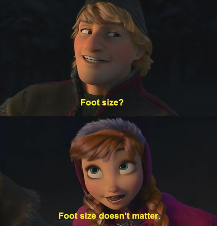 adult jokes in kid movies Frozen