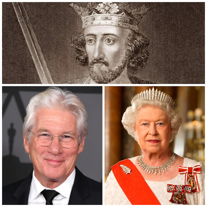 celebrities who are surprisingly related to royals Richard Gere