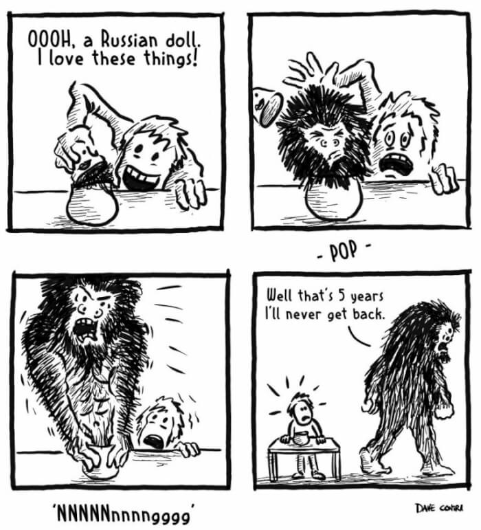 Hairy Russian doll