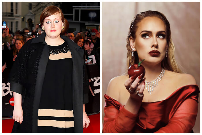 celebrities who underwent minor changes  Adele