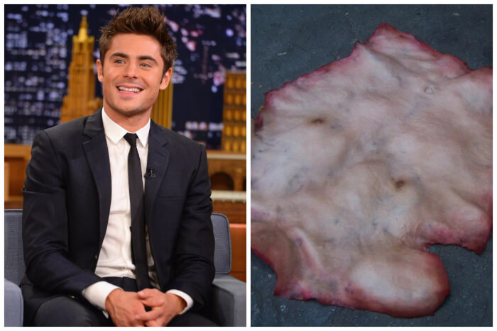 celebrities got the creepiest fan gifts Zac Efron - Human Skin