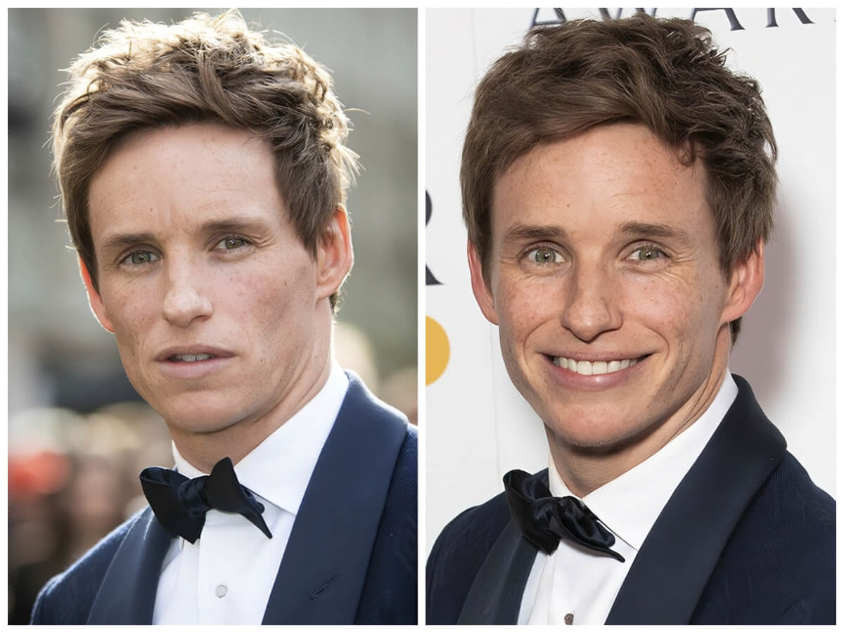 celebrities who look like completely different people Eddie Redmayne