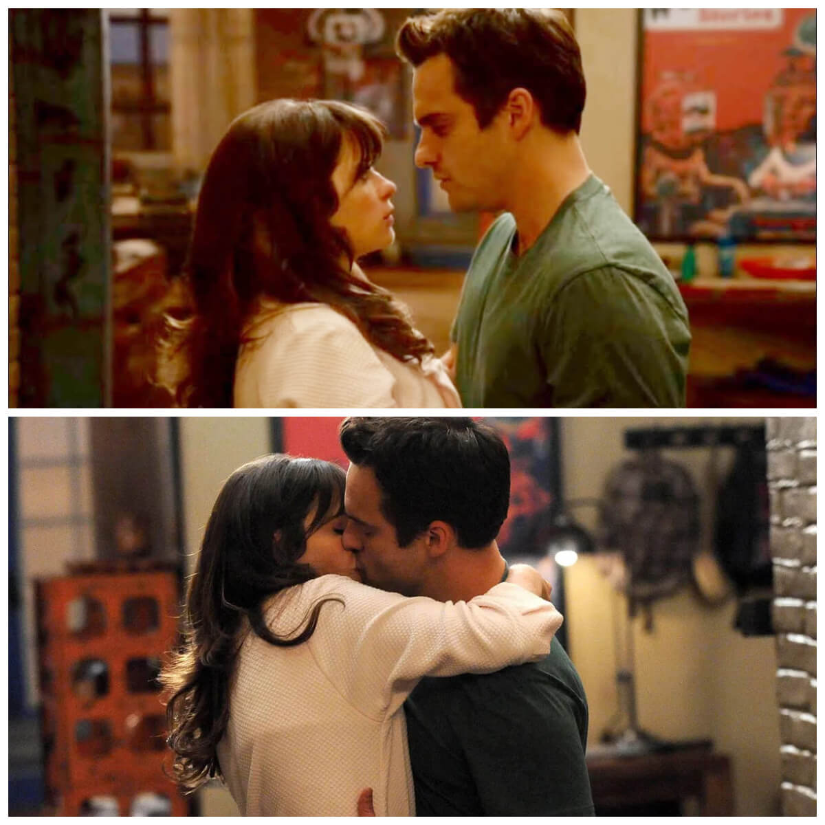 TV couples Jess Day and Nick Miller from New Girl