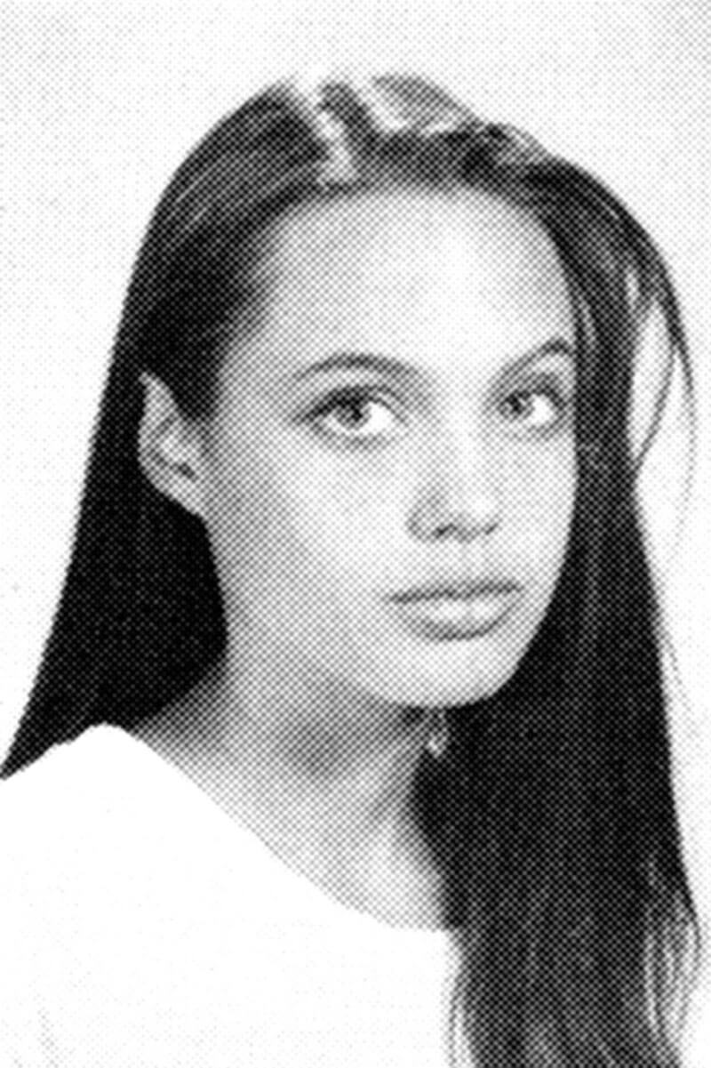 yearbook photos of A-list celebrities Angelina Jolie