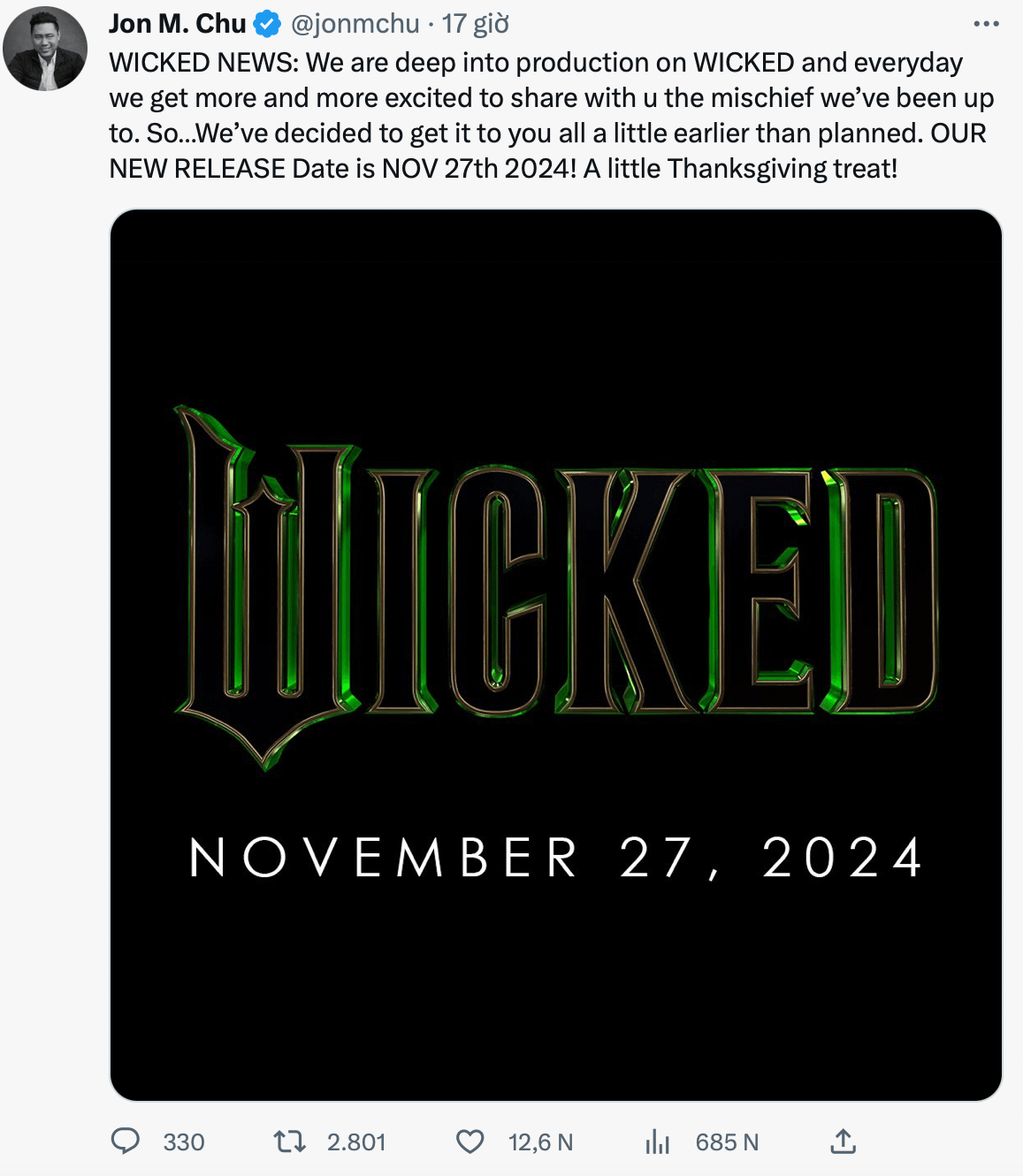 Wicked Part 1 Trailer