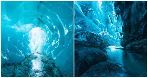 Explore Iceland’s Ice Caves With Pure Texture And Picturesque Blue Walls